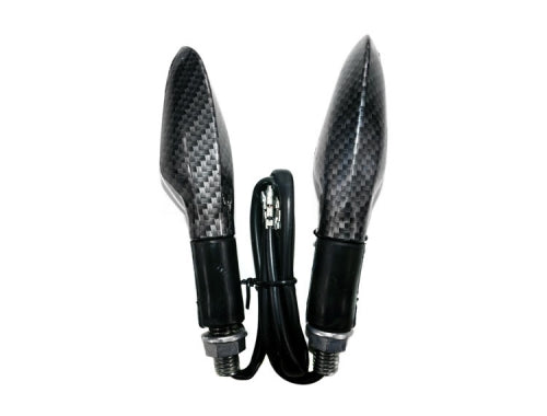 MYK Universal LED Turn Signal with Carbon Fiber Finish (#3924) AMBER LED