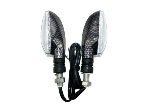 MYK Universal LED Turn Signal with Carbon Fiber Finish #9711 AMBER LED