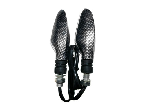 MYK Universal LED Turn Signal with Carbon Fiber Finish #9711 AMBER LED